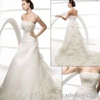 Sell A-line with detached train bridal gown