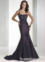 Wholesale one-shoulder evening dress