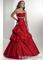 Sell hot red taffeta prom gown