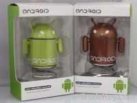 Mini USB Android Robot Speaker with TF Card Slot & FM Raido for MP3 PC