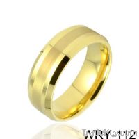 Wholesale-Flat Tungsten Rings Gold Rings