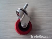 Red PU and PVC Caster N129DBXX