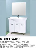 Modern White floor-mounted PVC bathroom vanity A-088