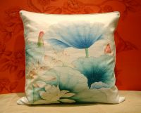 hand painted cushion cover