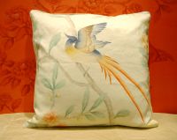 hand painted 100% silk cushion cover