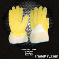 Sell Laminated Latex Glove Gristle latex coated jersey liner open back