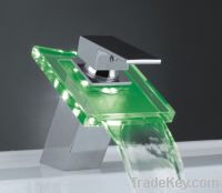 Sell LED glass faucet, LED Kitchen faucet, LED basin faucet