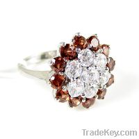Sell gemstone garnet ring with zircon  fashion gemstone  jewellery
