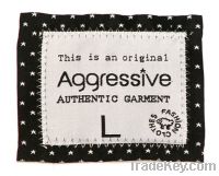 Sell size label/woven label