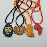 Sell good wood tide hiphop africa map design good wood necklace