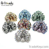 Sell peacock style ring with full rhinestone