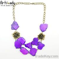 Sell rose design with stone necklace