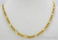 24k gold figaro  necklace chain