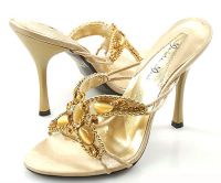 Sell  BEAUTIFUL Gems Rhinestones Dress Sandal GOLD 8.5