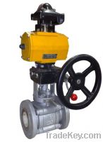 Sell ceramic ball valve with pneumatic and manual