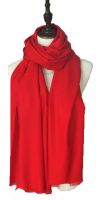 Sell best quality ladies fashion big size hot red color woolen scarf shawl