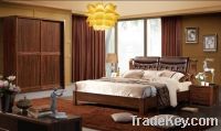 Sell new walnut color furniture bedroom set trustable manufacturer