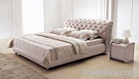 Sell furniture softbed genuine leather bed fabric bed 3002