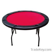 Sell round caccarat poker table with folding leg