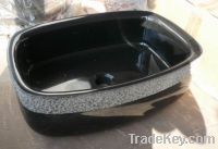 Sell absolute black sink stone bowl stone vessel vanity stone