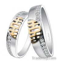 Sell 18K Gold and Diamond Ring Golden Stone Marriage
