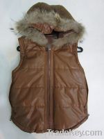 Sell Cotton and Fox fur Vest Coat / Waistcoat , Warm Windproof Vest