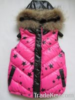 Sell Polyester&Rabbit Collar Waistcoat  Fashion Winter Coat