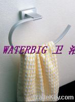 Sell 11 inches long silvery white bent aluminium alloy towel ring 9709