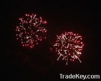 Sell red peony with silver tadpole fireworks