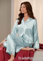 Sell ladies' silk long sleeve pajamas