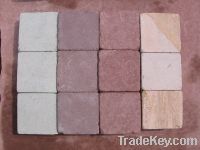 Selling flamed colorful yellow, purple, red, brown, grey sandstone