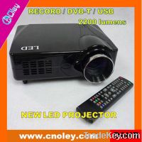 Portable led video projector 1080p with TV record function