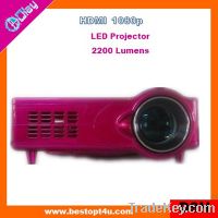 Portable hd led projector built in tv tuner HDMI 1080p(D9H)
