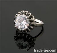 Sell fashion big gemstone silver ring