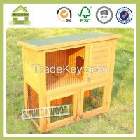 SDR01 Two Story Wood Rabbit Hutch
