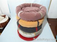 Color flocking round pet bed sponge stuffing dog beds