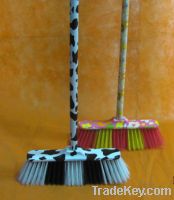 Sell 578P household colorful water transfer printing plastic broom set