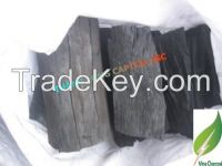 Odorless sparkless smokeless hardwood charcoal