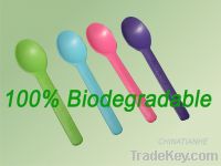 Sellbiodegradable colorful ice cream spoon