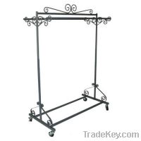 Decorative single hangrail rack
