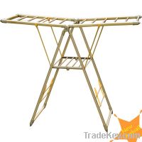 Butterfly-type land folding clothes hanger rack