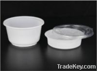 Sell pp plastic bowl/White bowl with clear lid/800ML/TKW1800