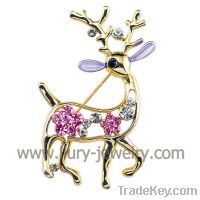 Sell Christmas Deer Brooch Badge