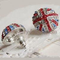 Sell UK Flag Crystal Studs