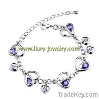 Sell crystal heart bracelet