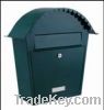 green steel mailbox