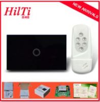 2014 NEW Crystal Tempered Glass US Standard 1 Gang Wall Touch Switch Remote& Light Switch for home with LED Indicator
