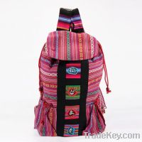 Sell National Coloured Drawing of DongBa Leather Backpack