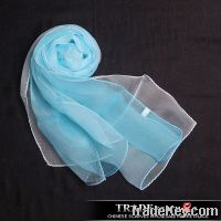 Gradient Color Yarn Silk Scarves blue