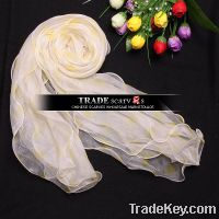 100% Real Pure Silk dot wavy long scarf